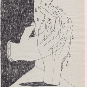 'Teary' a drawing by Esther Francis, 2014